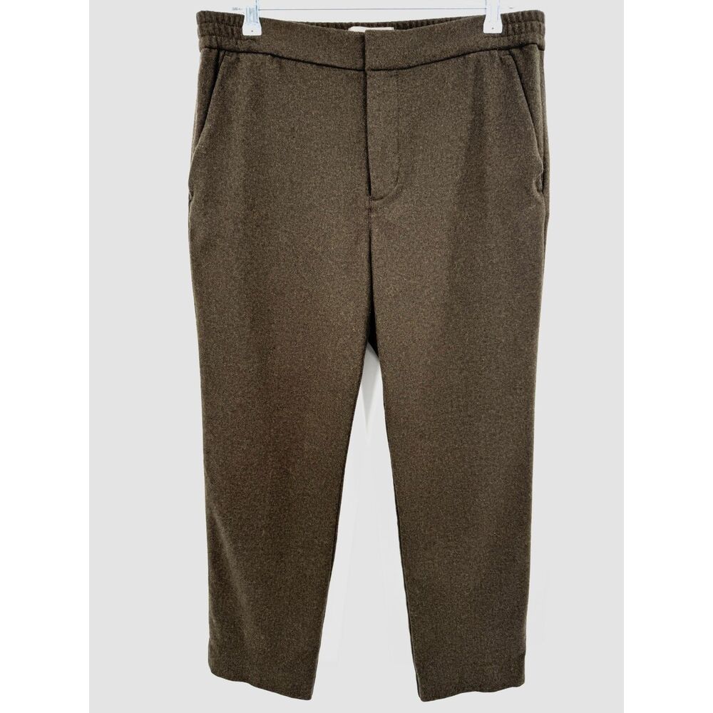 EVERLANE Green Brown Manteco Recycled Wool Trouser Pants Size 33